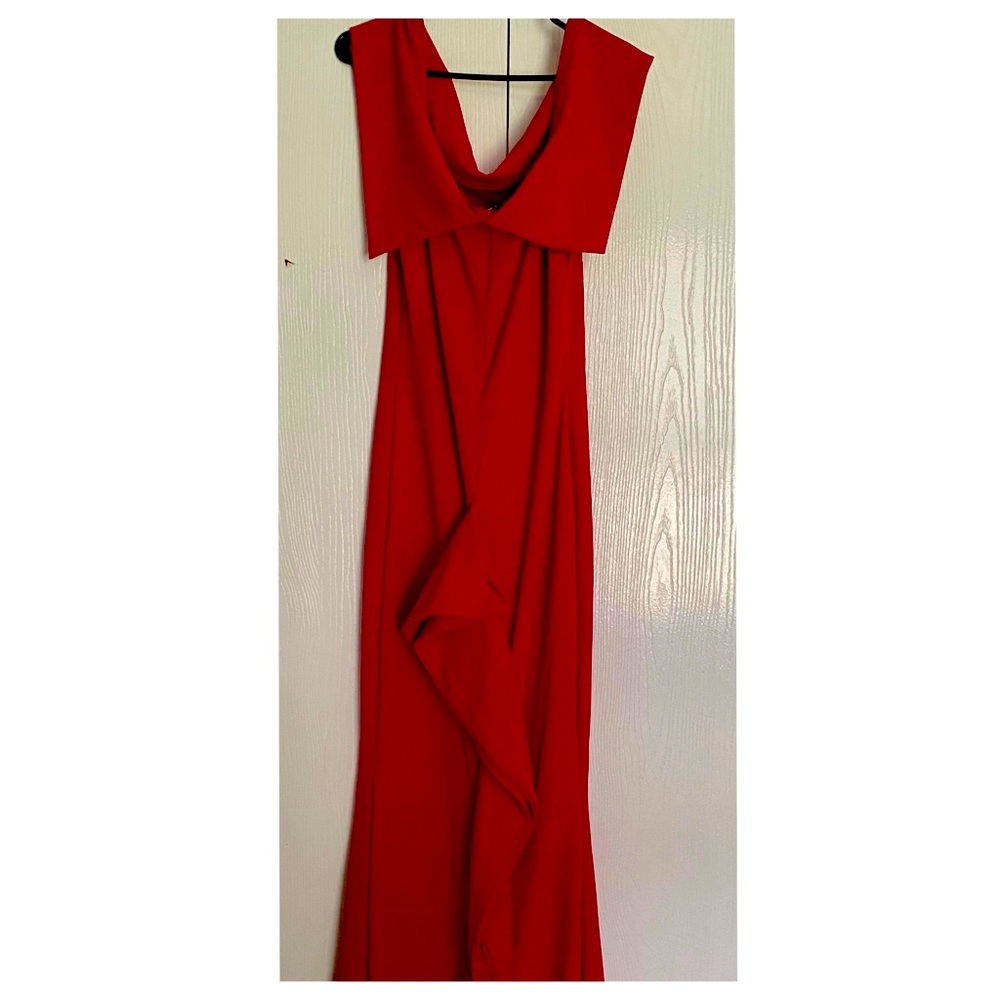 Fashion Nova Red Off the Shoulder Dress